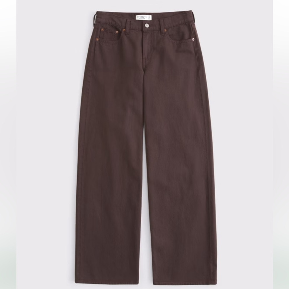 Abercrombie Low Rise Ultra Loose Brown Jeans